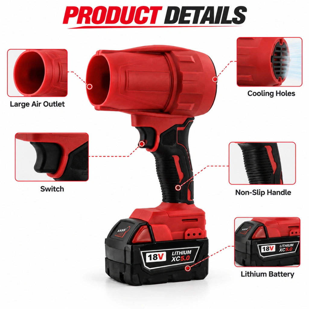 Cordless Electric Turbojet Fan – High-Speed Air Blower