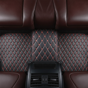Black Red Stitching Custom Heavy Duty, Universal Fit Floor Mats for Cars, SUVs, and Trucks