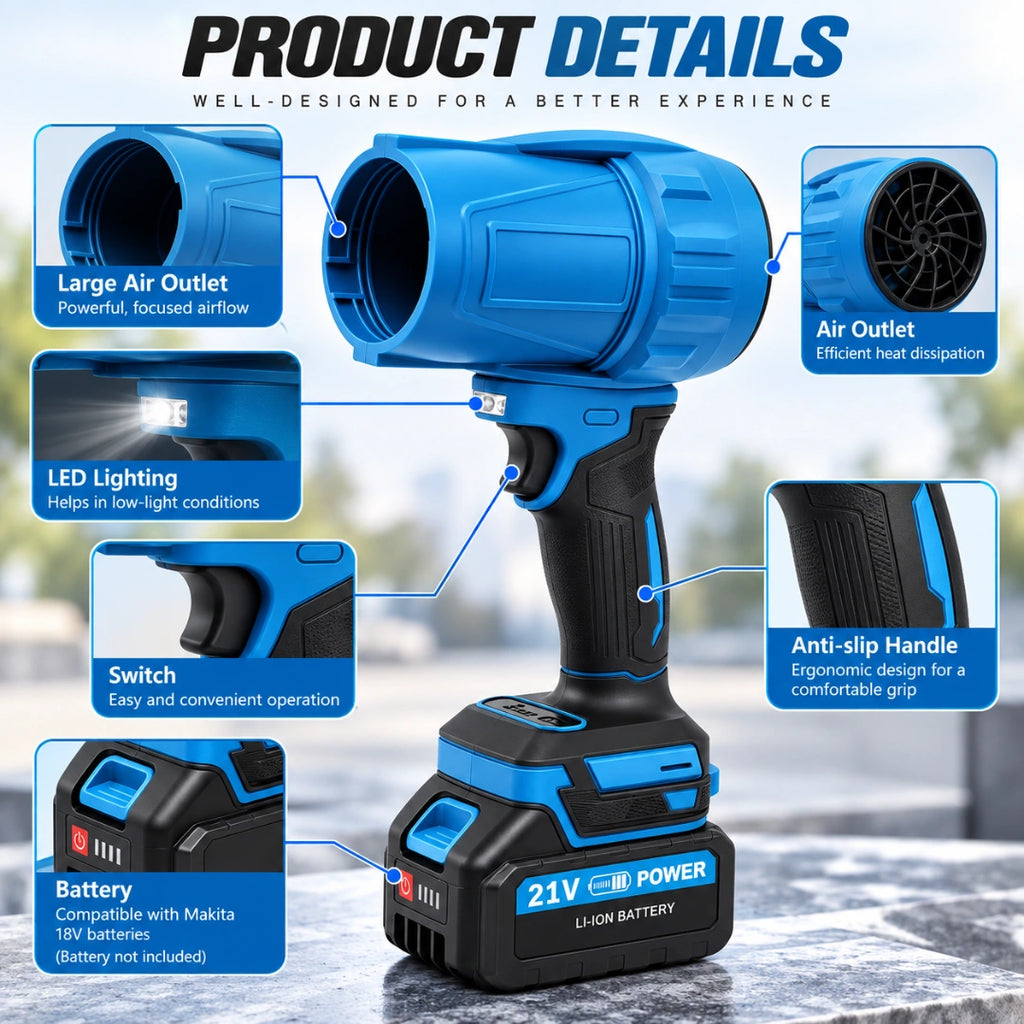 3500W Cordless Brushless Turbo Blower