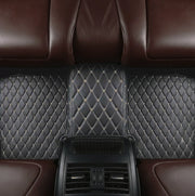 Black Beige Stitching Custom Heavy Duty, Universal Fit Floor Mats for Cars, SUVs, and Trucks