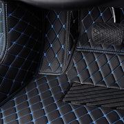 Black Blue Stitching Custom Heavy Duty, Universal Fit Floor Mats for Cars, SUVs, and Trucks