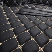 Black Beige Stitching Custom Heavy Duty, Universal Fit Floor Mats for Cars, SUVs, and Trucks