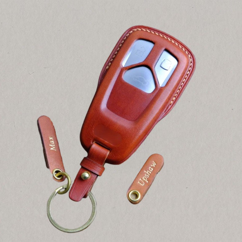 Premium Leather Key Fob for Audi