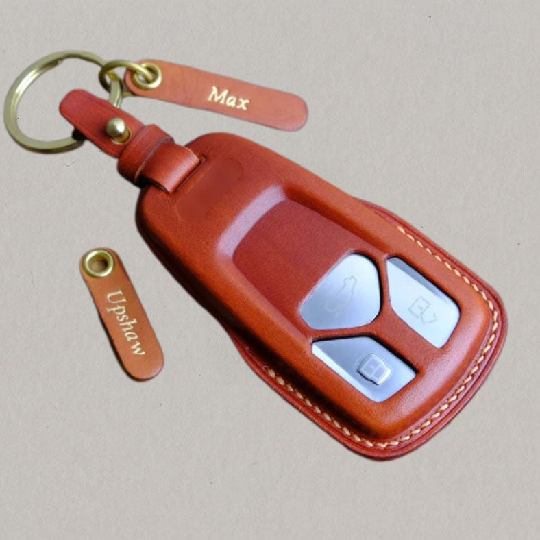 Premium Leather Key Fob for Audi