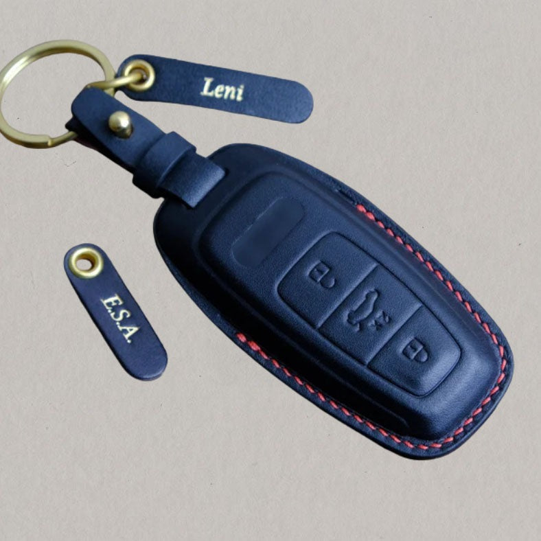 Premium Leather Key Fob for Audi