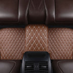 Brown Stitching Custom Heavy Duty, Universal Fit Floor Mats for Cars, SUVs, and Trucks