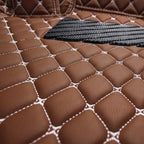 Brown Stitching Custom Heavy Duty, Universal Fit Floor Mats for Cars, SUVs, and Trucks