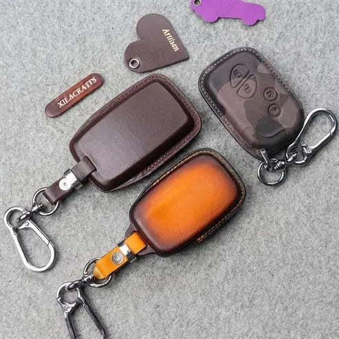 Premium Leather Key Fob for Jaguar
