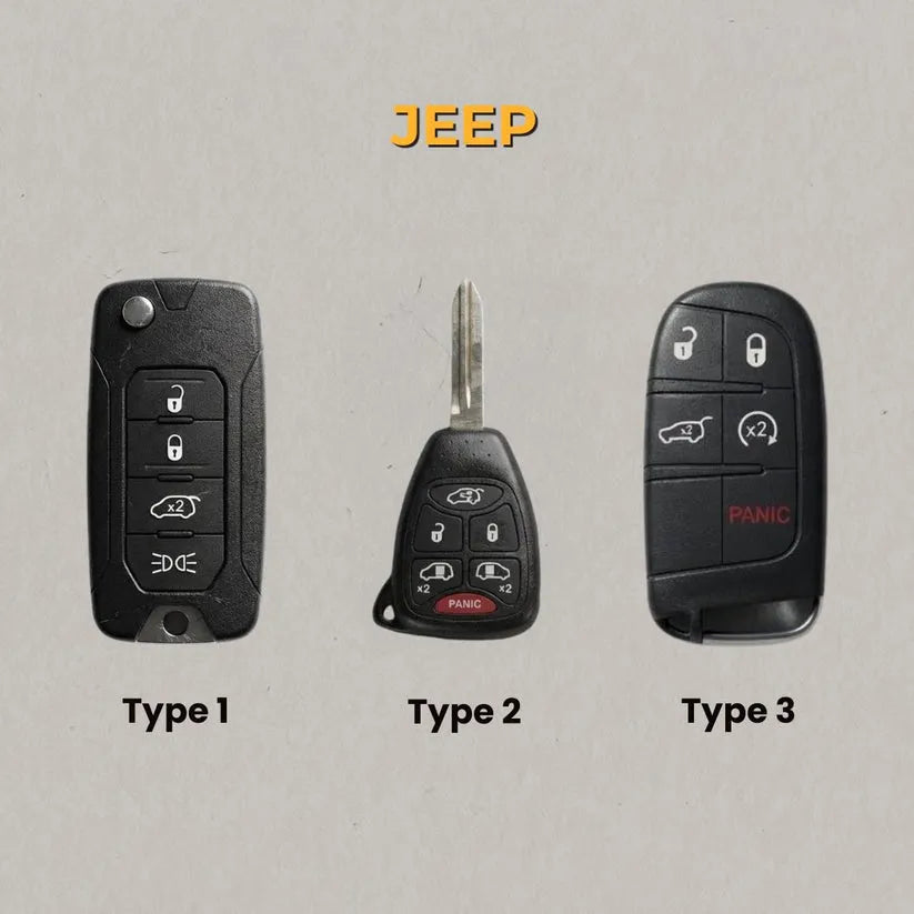 Premium Leather Key Fob for Jeep