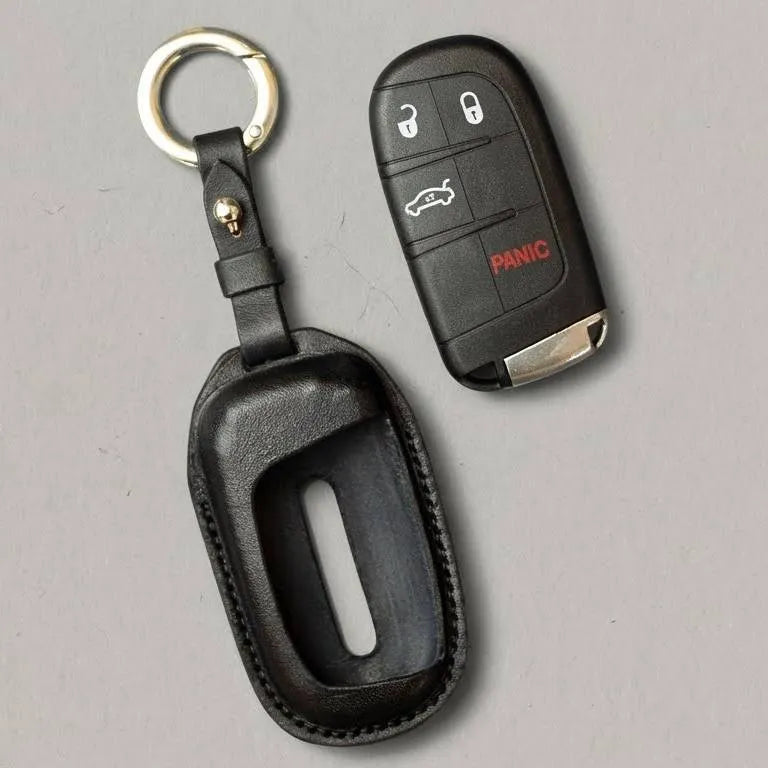 Premium Leather Key Fob for Jeep