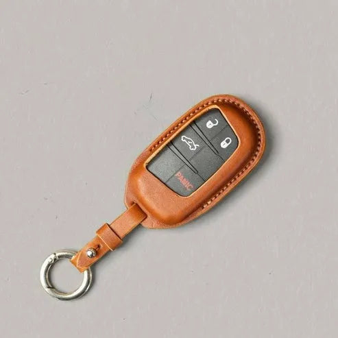 Premium Leather Key Fob for Jeep