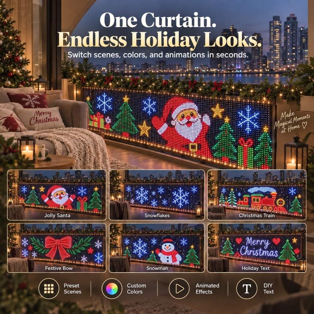 Christmas Decorations Lights - Outdoor LED Curtain