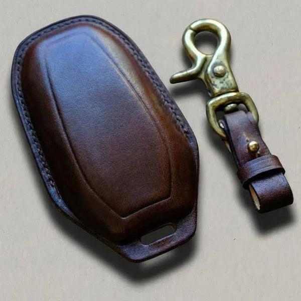 Premium Leather Key Fob for Peugeot