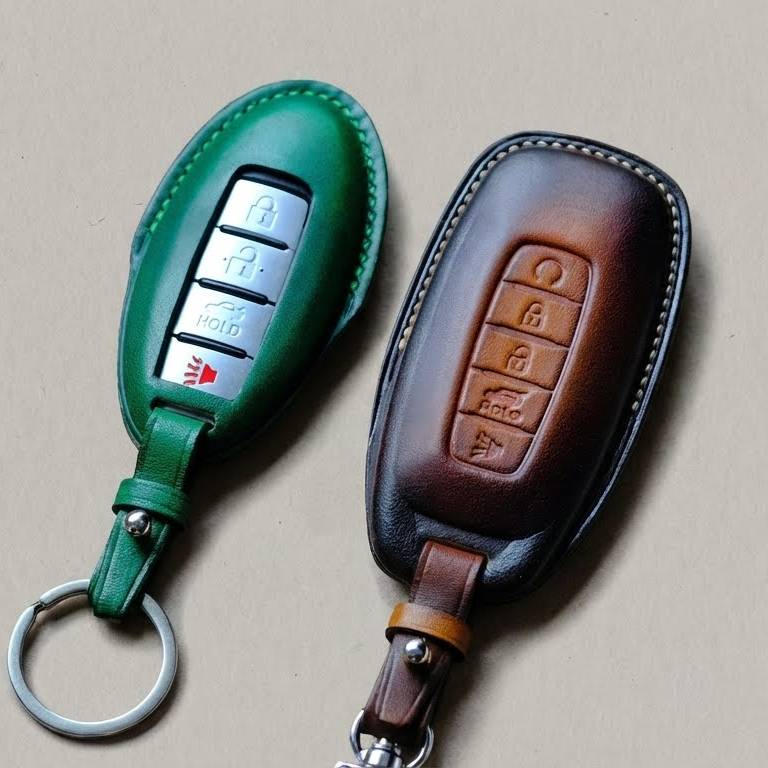 Premium Leather Key Fob for Nissan