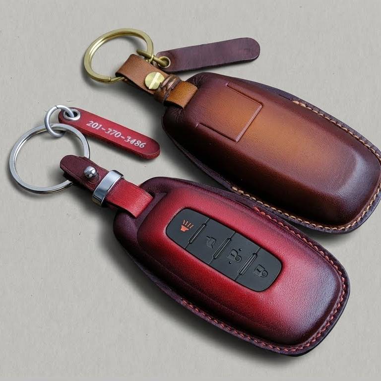 Premium Leather Key Fob for Nissan