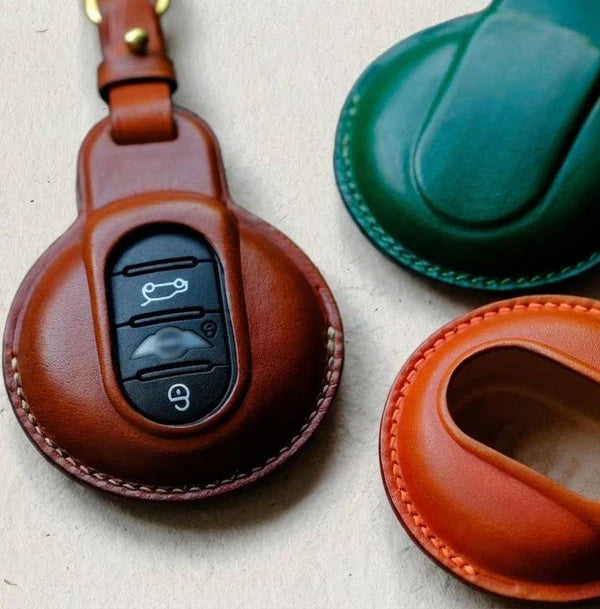 Premium Leather Key Fob for Mini Cooper
