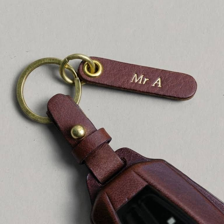Premium Leather Key Fob for Aston Martin