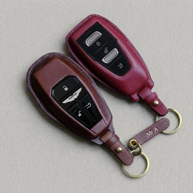 Premium Leather Key Fob for Aston Martin