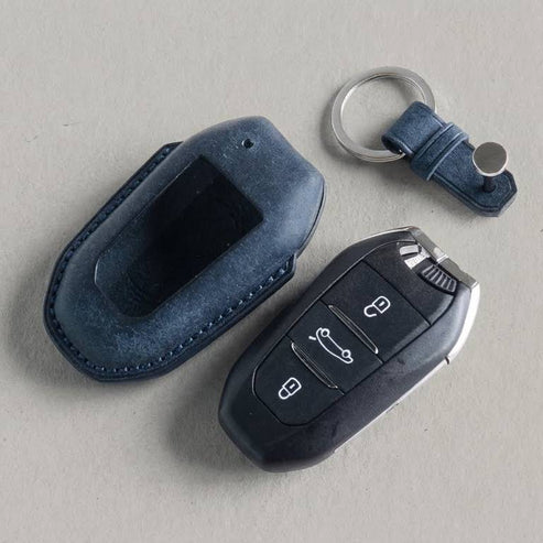 Premium Leather Key Fob for Citroën