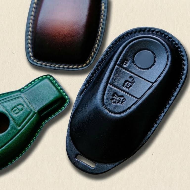 Premium Leather Key Fob for Mercedes
