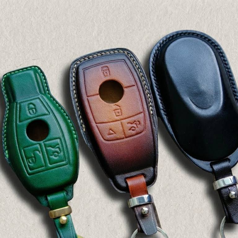 Premium Leather Key Fob for Mercedes