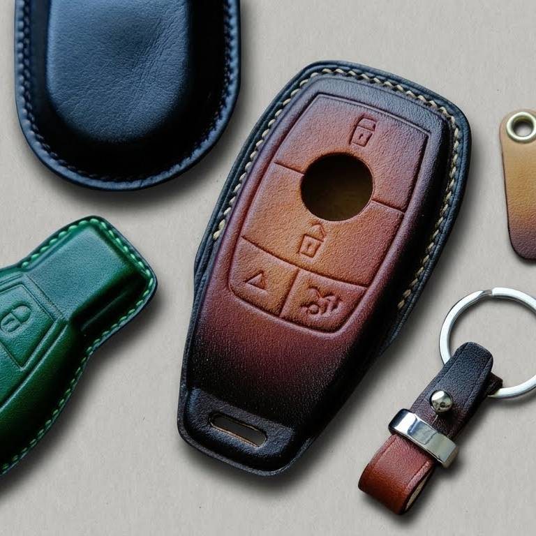 Premium Leather Key Fob for Mercedes