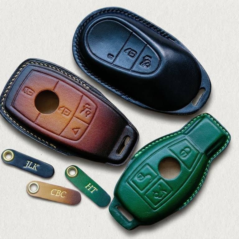 Premium Leather Key Fob for Mercedes