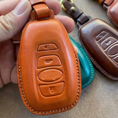 Premium Leather Key Fob for Subaru