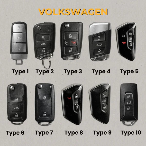 Premium Leather Key Fob for Volkswagen