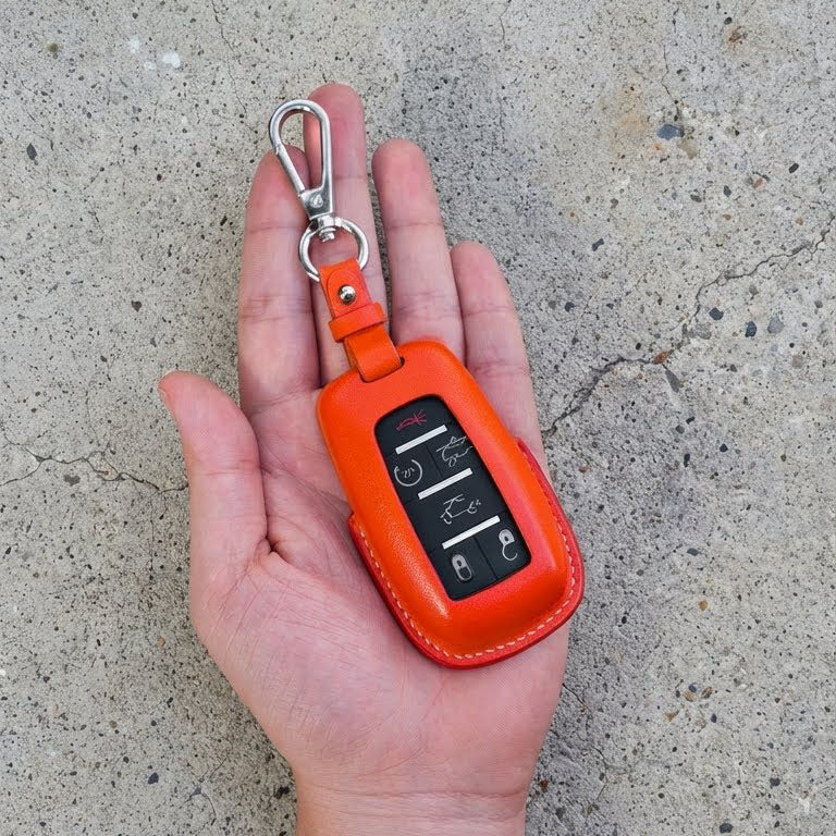 Premium Leather Key Fob for Dodge
