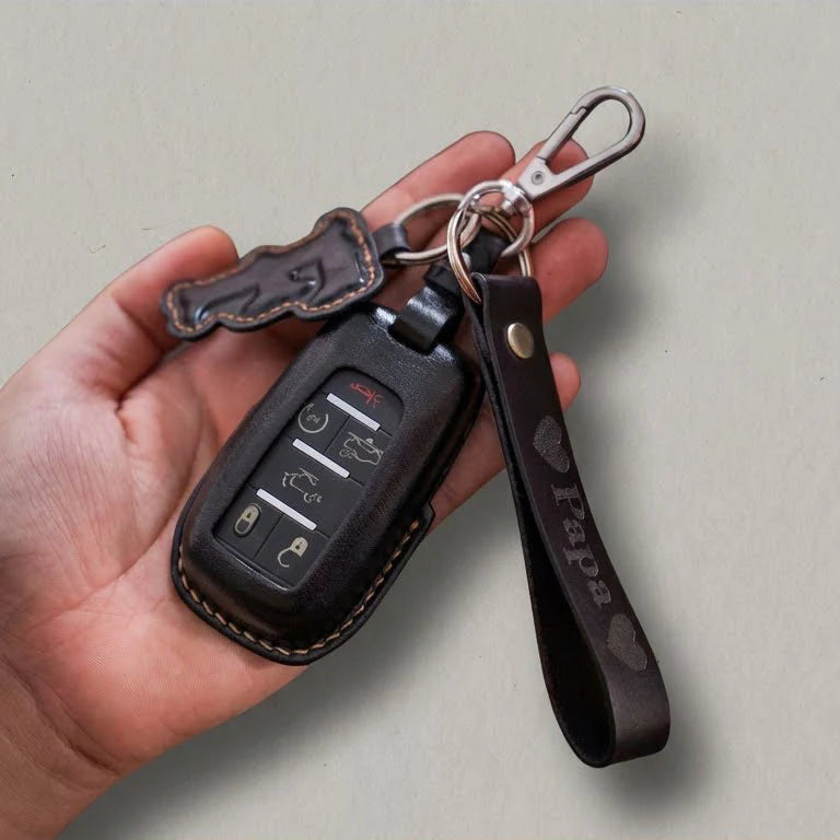 Premium Leather Key Fob for Dodge