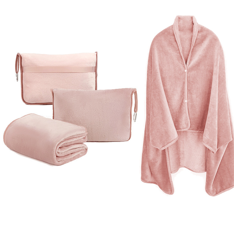 Cozy Oversized Flannel Wearable Blanket – Soft & Foldable Travel Wrap