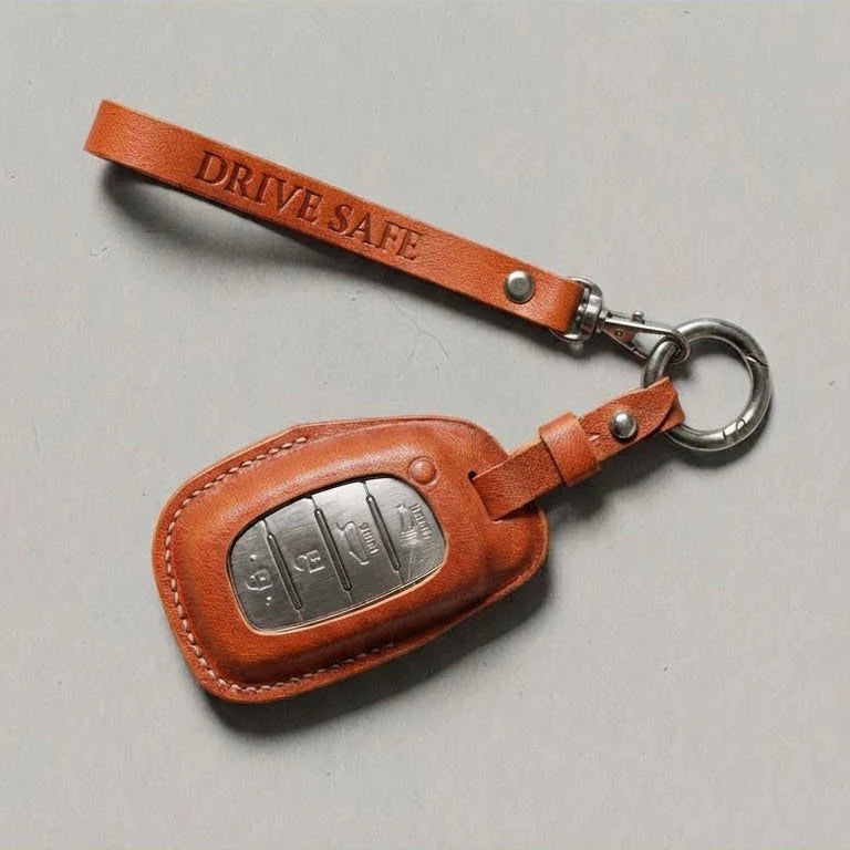 Premium Leather Key Fob for Hyundai