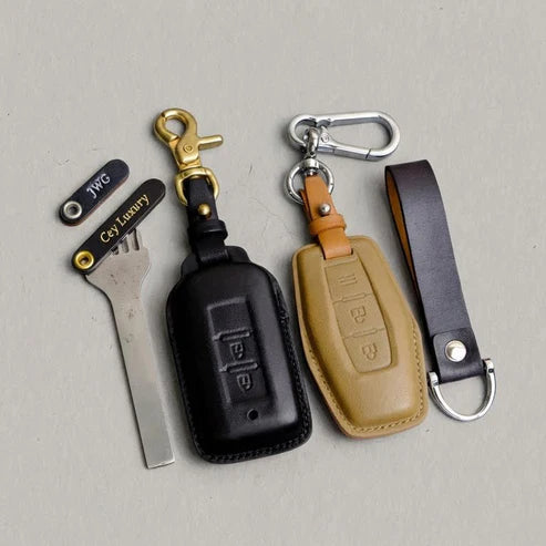 Premium Leather Key Fob for Mitsubishi