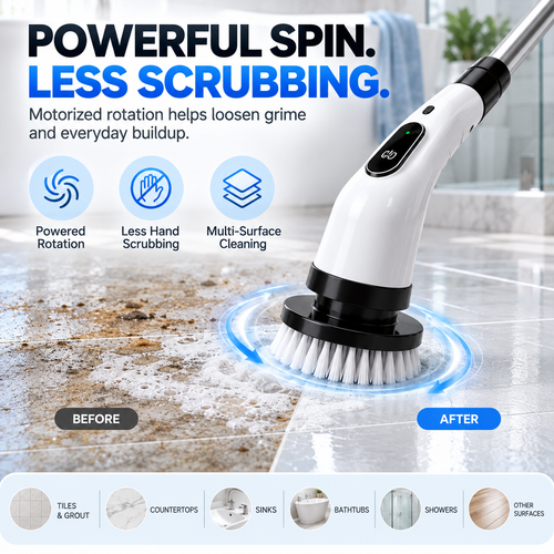 9-in-1 Cordless Electric Spin Scrubber