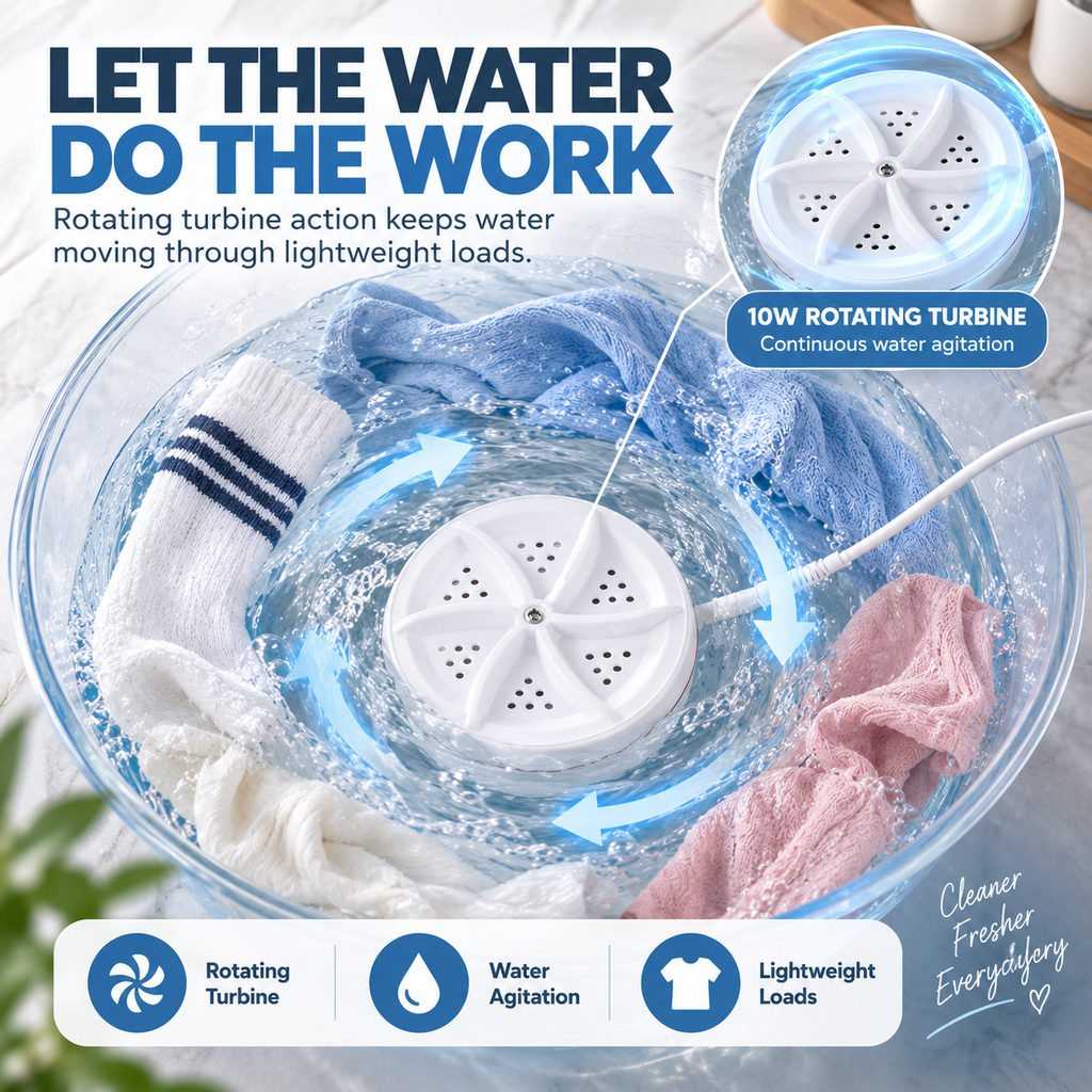 Portable Mini Turbine Washer