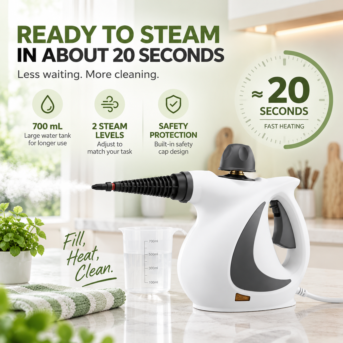 Handheld High-Pressure Steam Cleaner
