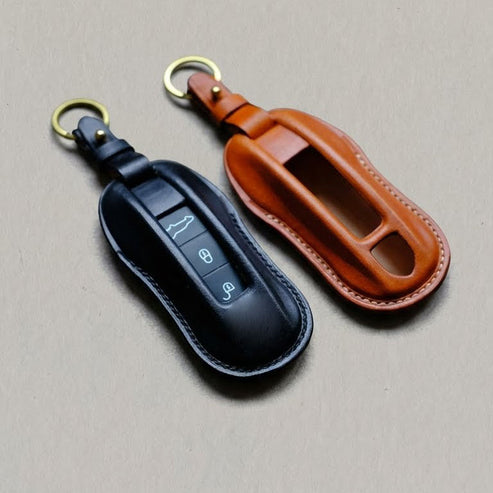Premium Leather Key Fob for Porsche