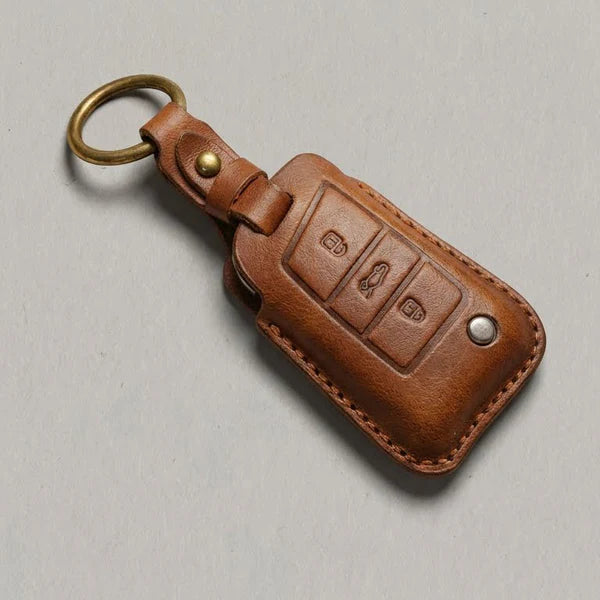 Premium Leather Key Fob for Skoda
