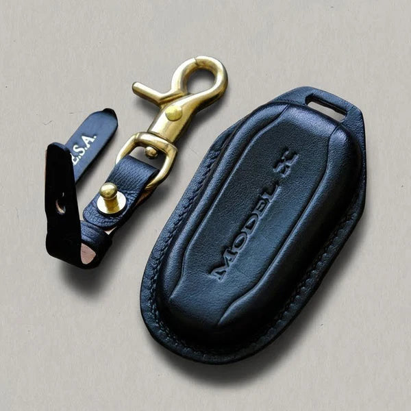 Premium Leather Key Fob for Tesla